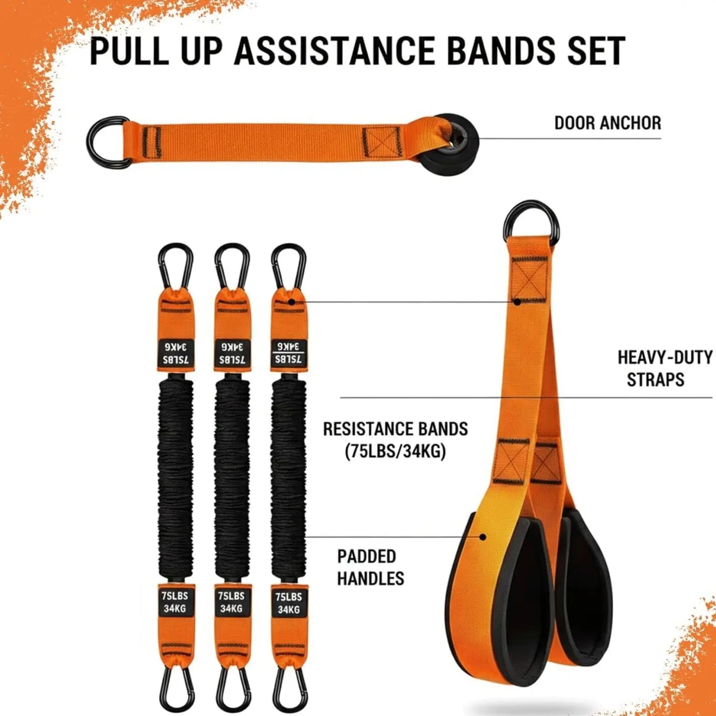 Heavy-Duty Adjustable Resistance Training Equipment, Workout Straps, Fitness Equipment, Exercise Equipment, 225 Lbs Resistance Band for Full-Body Strength Training (Arms, Back, Core and Shoulders), Home & Gym Workout #GLOBAL PICKS