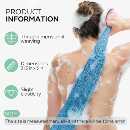 African Exfoliating Shower Sponge Net with Drawstring, Reusable Softening Net Loofah for Deep Cleansing, Exfoliating Back Scrubber and Dead Skin Remover for Men & Women, Exfoliating Tool, Exfoliating Net Sponges