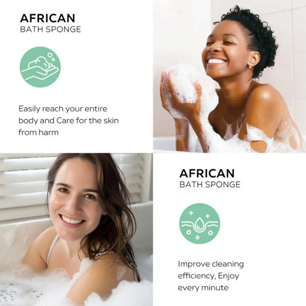 African Exfoliating Shower Sponge Net with Drawstring, Reusable Softening Net Loofah for Deep Cleansing, Exfoliating Back Scrubber and Dead Skin Remover for Men & Women, Exfoliating Tool, Exfoliating Net Sponges