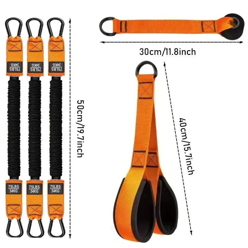 Heavy-Duty Adjustable Resistance Training Equipment, Workout Straps, Fitness Equipment, Exercise Equipment, 225 Lbs Resistance Band for Full-Body Strength Training (Arms, Back, Core and Shoulders), Home & Gym Workout #GLOBAL PICKS