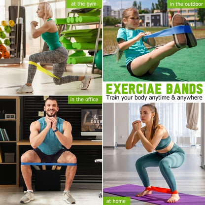 5 Pcs Resistance Bands for Working Out, Pilates Physical Therapy Exercise Bands.Body Fitness Resistance Bands Workout Stretch Band for Physical Therapy Loop Exercising Resistance Bands