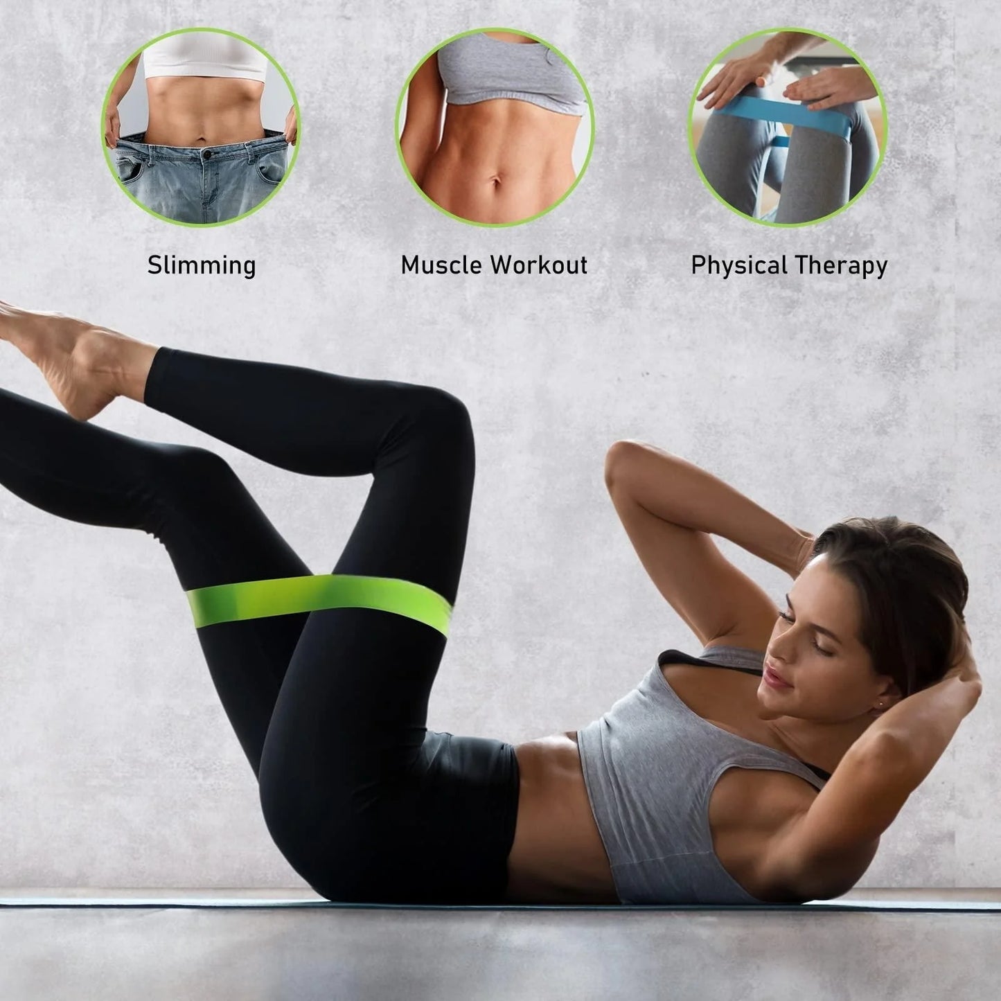 5 Pcs Resistance Bands for Working Out, Pilates Physical Therapy Exercise Bands.Body Fitness Resistance Bands Workout Stretch Band for Physical Therapy Loop Exercising Resistance Bands